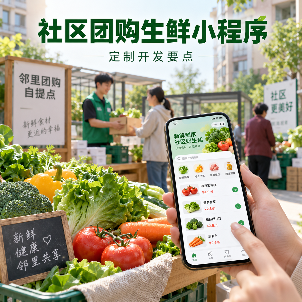社区团购生鲜小程序定制开发，这五个功能模块缺一不可